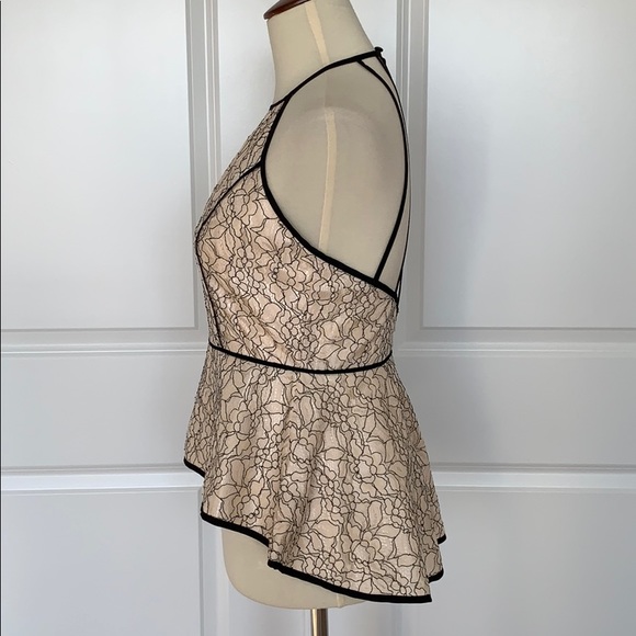 Lace Peplum Tank w/ Open Back - Picture 3 of 6